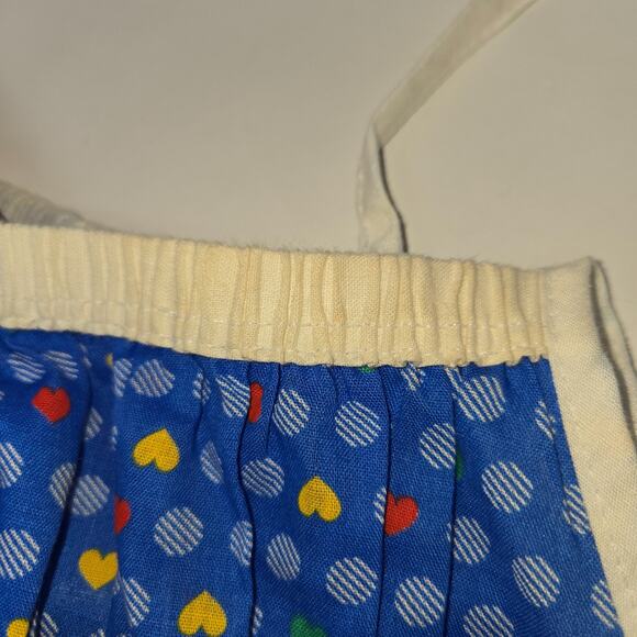 Vintage Carrots Girls Summer Romper Jumpersuit Blue Dot and Heart Pattern Size 4 - Picture 6 of 8